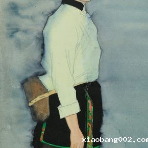 21 Luo Gongliu, The Young Dai Nationality, ink, watercolor, 38 x 22.5 cm, 1976, in the collection of Huamao Art Educational Museum in Zhejiang province