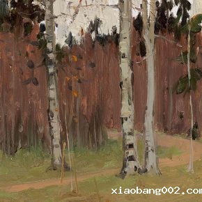 31 Luo Gongliu, Deep Autumn, oil on cardboard, 34.5 x 24.5 cm, 1958, collected by the family of the painter