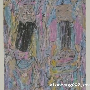 45 Zhu Zhengeng, Opera Characters, heavy color on paper, 46 x 34 cm, 2006