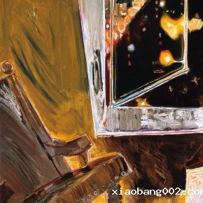 19 Dai Shihe, Under the Window of the Studio, group paintings of nine pieces, the first on the left, oil on canvas, 180 x 100 cm, 2017