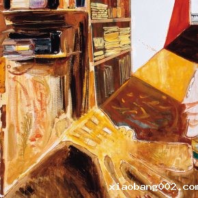 20 Dai Shihe, Under the Window of the Studio, group paintings of nine pieces, the 3rd on the left, oil on canvas, 180 x 100 cm, 2017