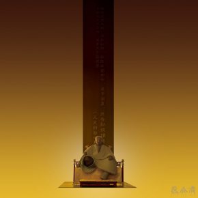 55 Tian Shixin, Genghis Khan, bodiless carved lacquerware, 188 x 178 x H183 cm, 2009