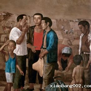 28 Duan Jianwei, The Arrival of Peasant Who Cut Wheat for Other People, oil on canvas, 180 x 150 cm, 1994