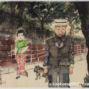 05 Li Jin, Spring of Road Wukang, ink and color on paper, 43 x 38 cm, 2018